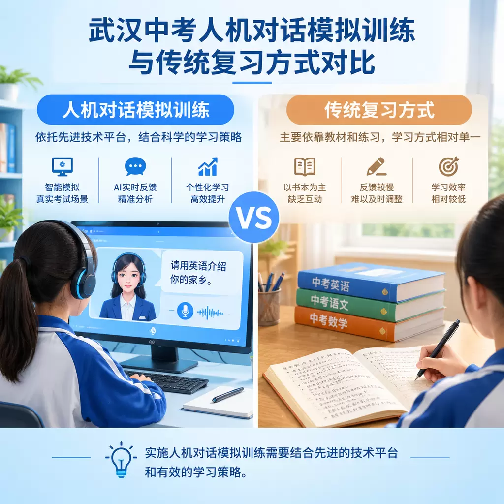 武汉中考人机对话模拟训练与传统复习方式对比