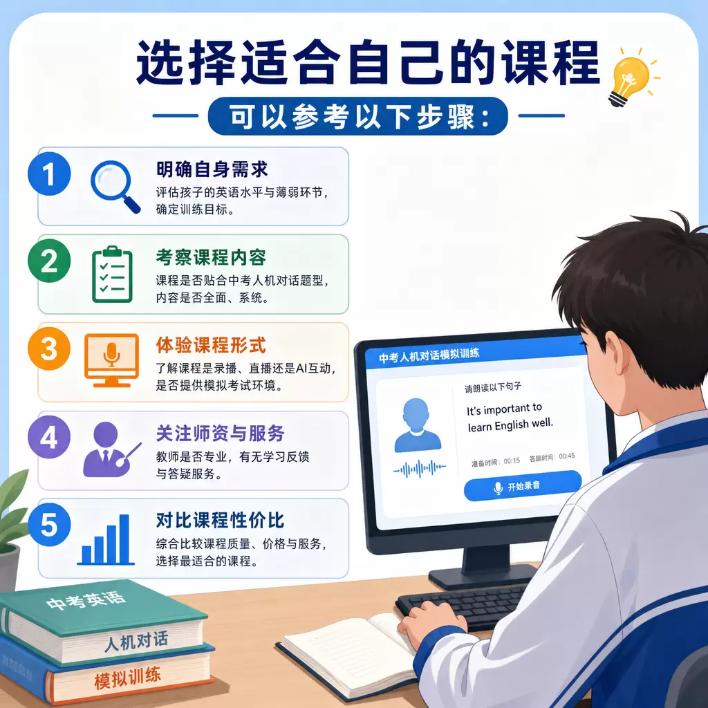 如何在黄陂选择合适的中考人机对话模拟训练课程