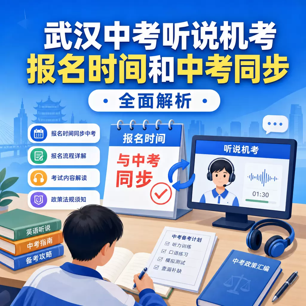 武汉中考听说机考报名时间和中考同步的全面解析