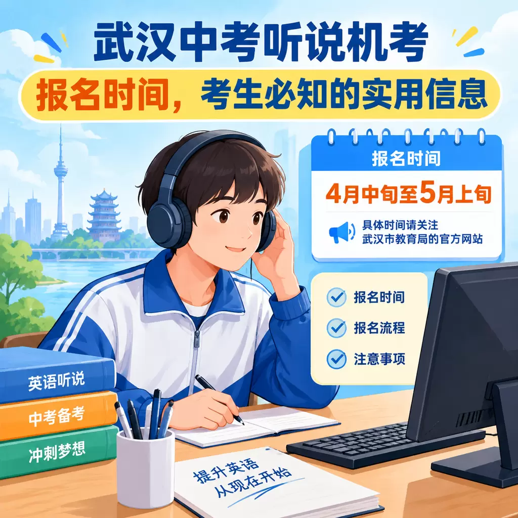 武汉中考听说机考报名时间,考生必知的实用信息