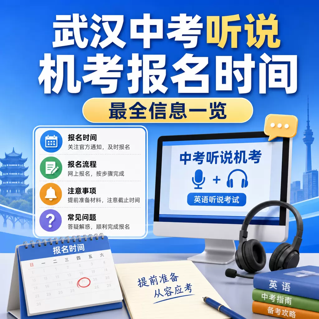 武汉中考听说机考报名时间,最全信息一览