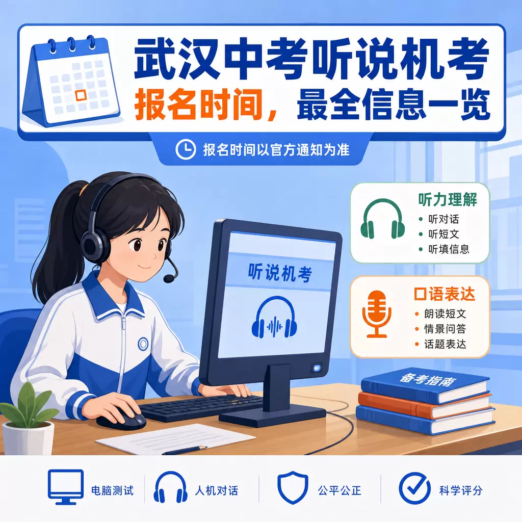 武汉中考听说机考报名时间,最全信息一览