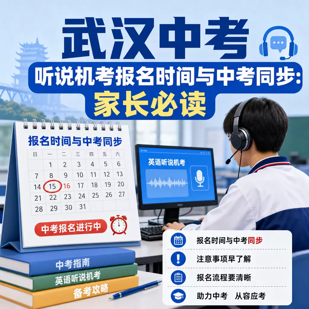 武汉中考听说机考报名时间与中考同步:家长必读