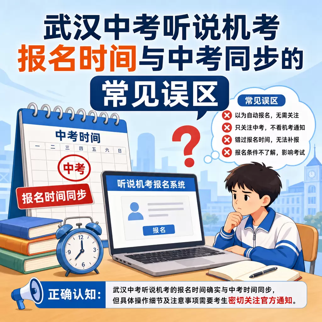 武汉中考听说机考报名时间与中考同步的常见误区