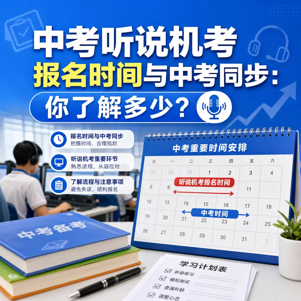 中考听说机考报名时间与中考同步:你了解多少?