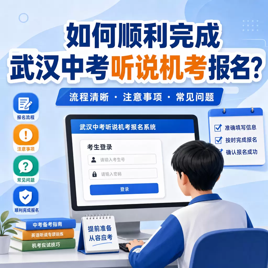 如何顺利完成武汉中考听说机考报名?