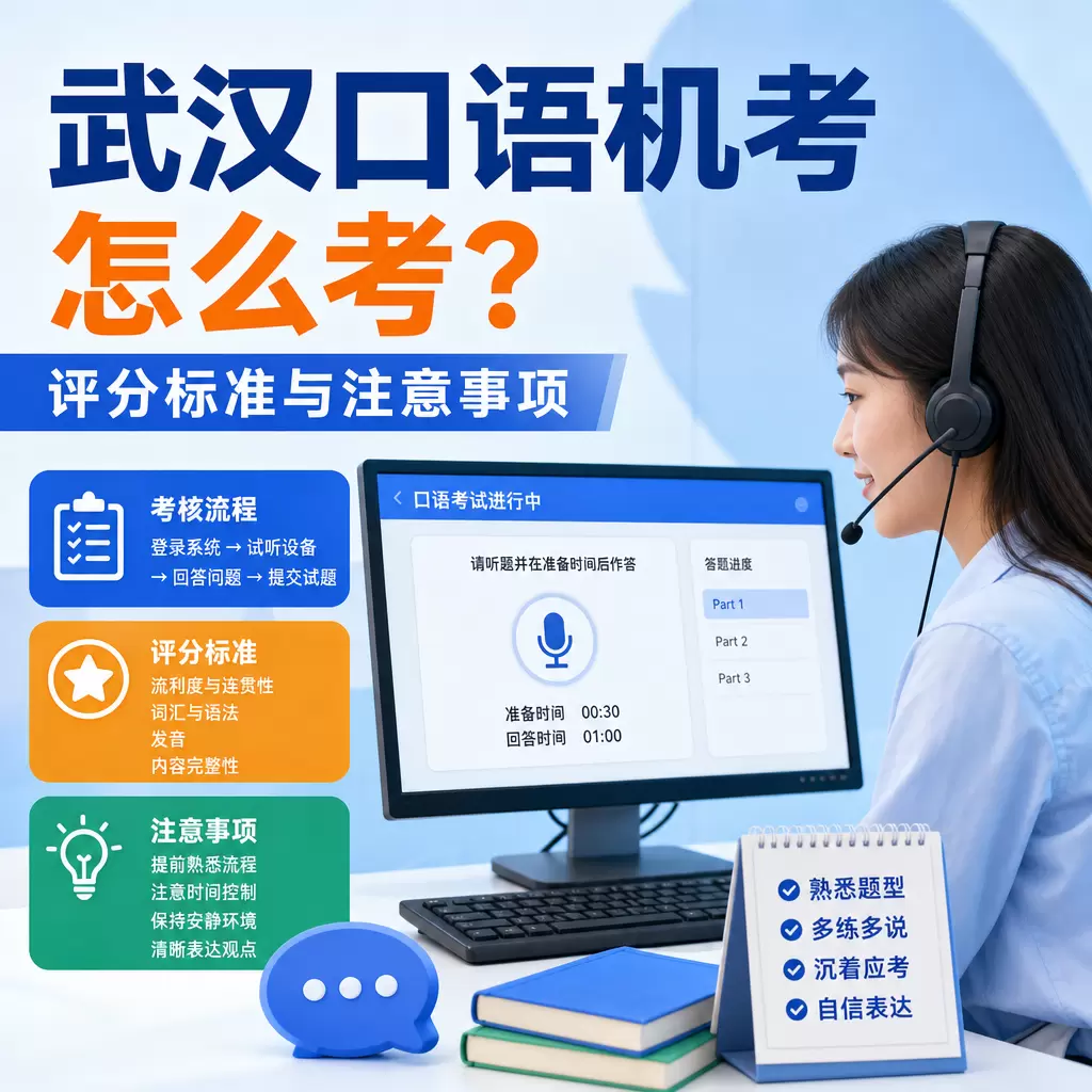 武汉口语机考怎么考？评分标准与注意事项