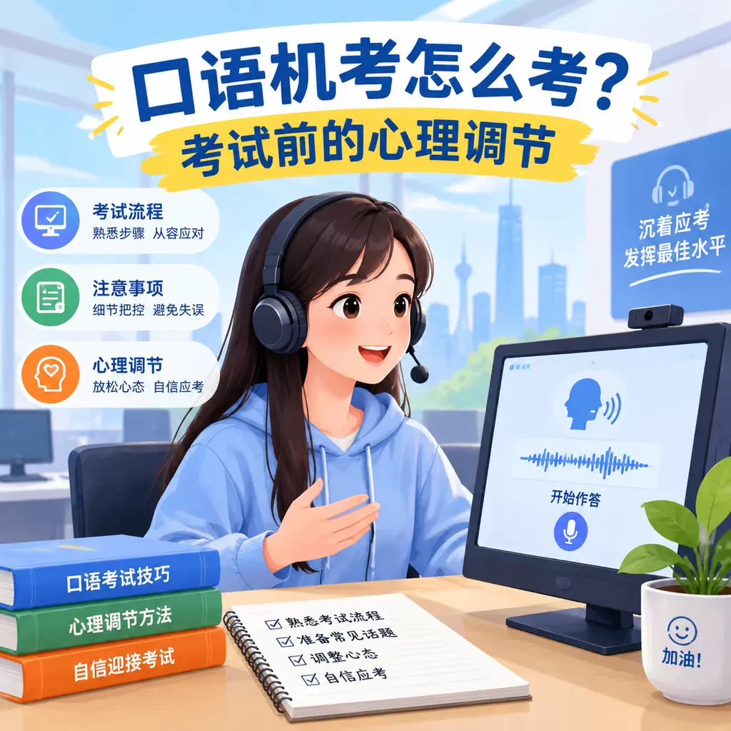 武汉口语机考怎么考?考试前的心理调节