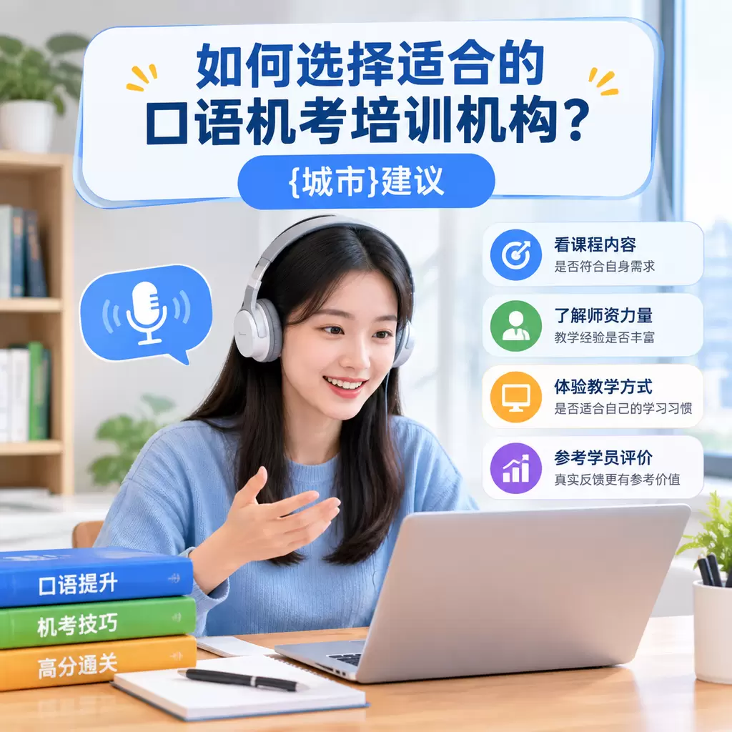如何选择适合的口语机考培训机构?黄陂建议