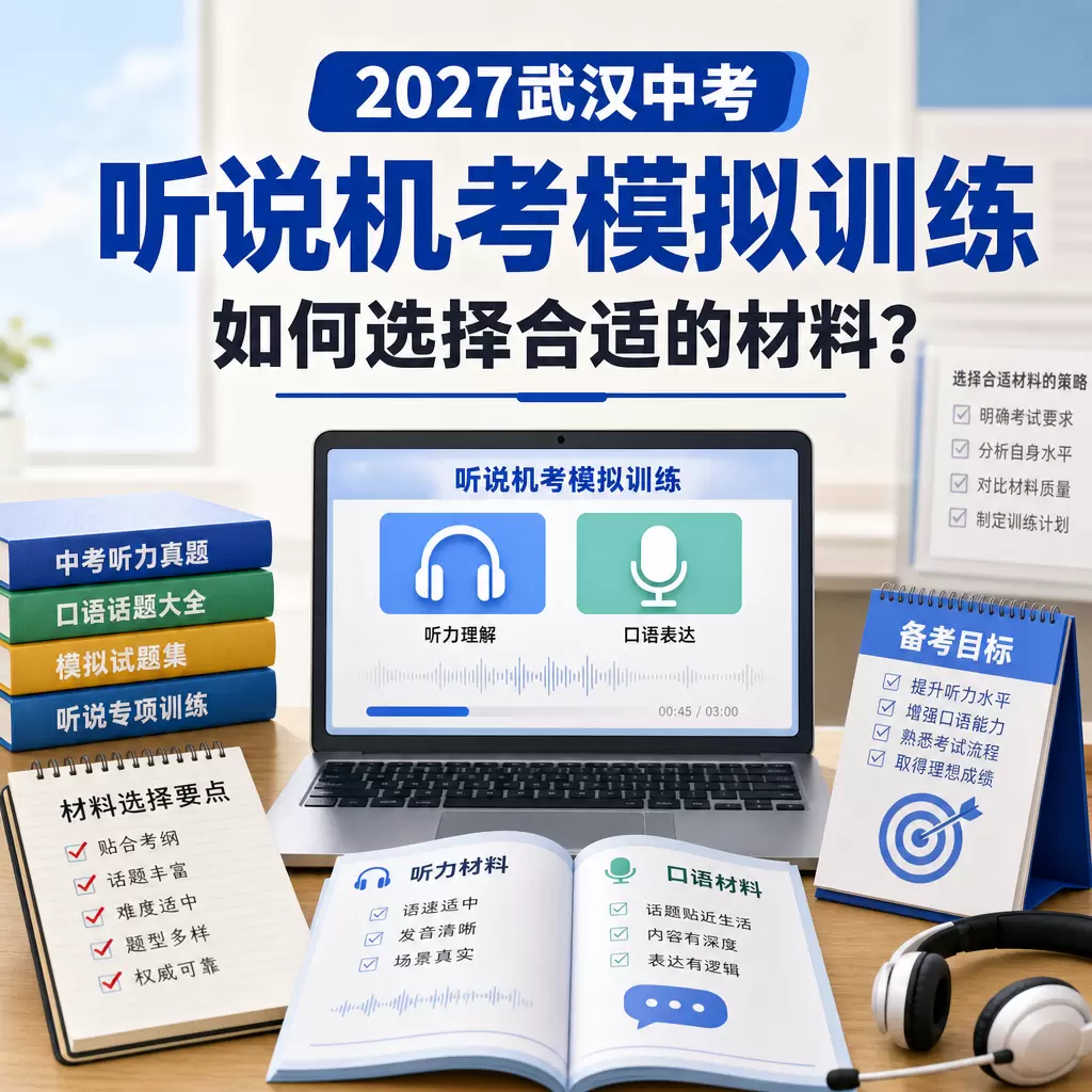 2027武汉中考听说机考模拟训练,如何选择合适的材料?