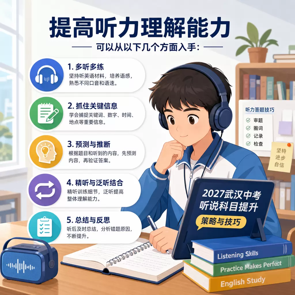 提升2027武汉中考听说科目的策略与技巧，适合黄陂考生