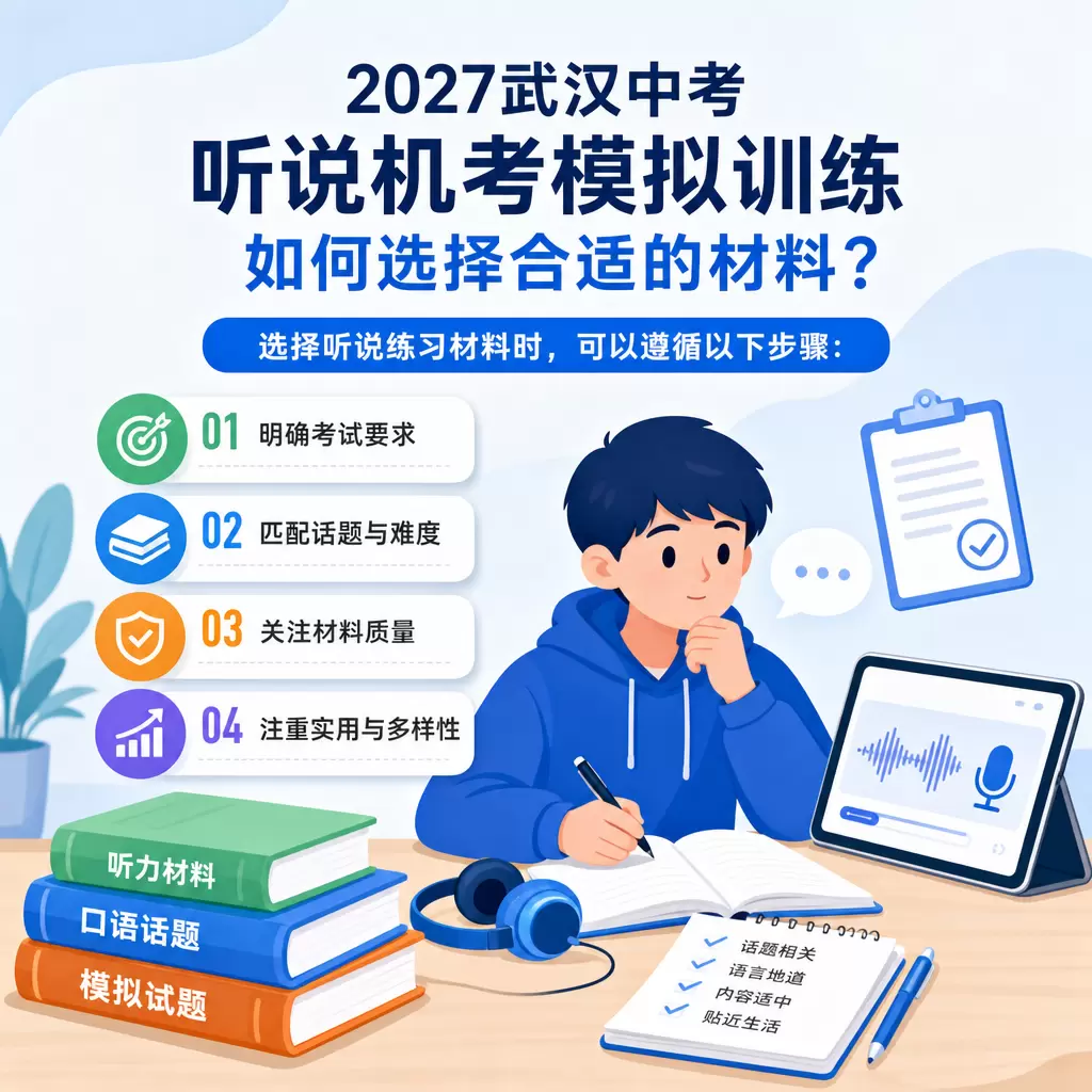 2027武汉中考听说机考模拟训练,如何选择合适的材料?